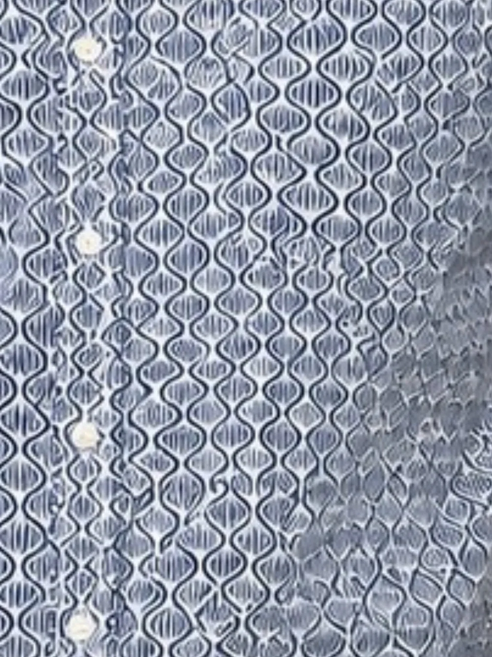 J. Crew Men's Short-Sleeve Printed Button-Down Shirt in Blue Slim Fit Size L